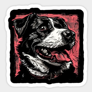 Retro Art Central Asian Shepherd Dog Lover Sticker